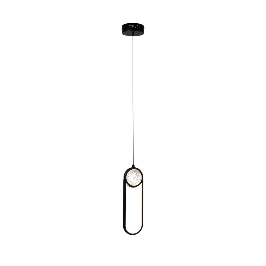 Lampadario LED a sospensione con filo LACRIMA LED/15W/230V 3000K nero