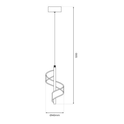 Lampadario LED a sospensione con filo LARGO LED/10W/230V oro