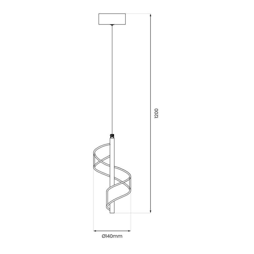 Lampadario LED a sospensione con filo LARGO LED/10W/230V oro