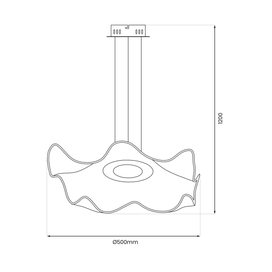 Lampadario LED a sospensione con filo LARGO LED/16W/230V oro