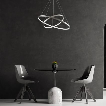 Lampadario LED a sospensione con filo LEA LED/35W/230V 4000K diametro 60 cm cromo opaco
