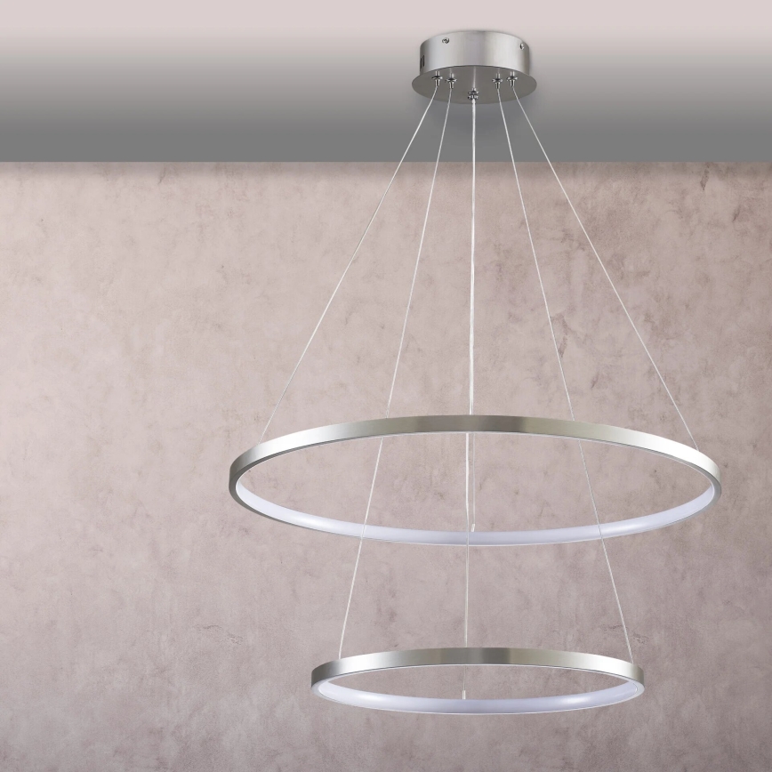 Lampadario LED a sospensione con filo LEA LED/35W/230V 4000K diametro 60 cm cromo opaco