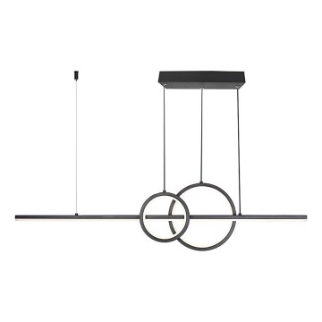 Lampadario LED a sospensione con filo LED/15W/230V 4000K 80 cm nero