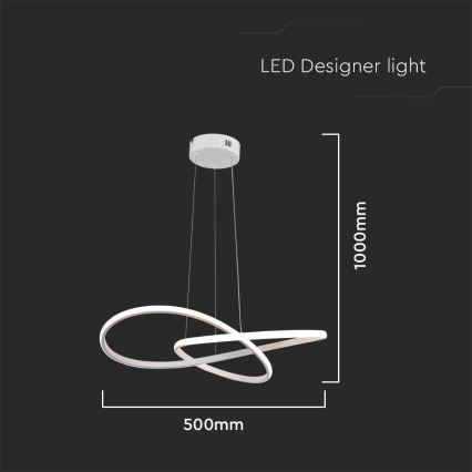 Lampadario LED a sospensione con filo LED/20W/230V 3000K bianco