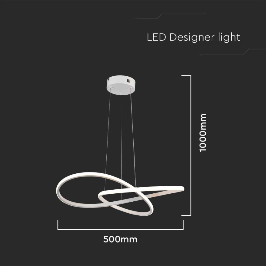 Lampadario LED a sospensione con filo LED/20W/230V 3000K bianco
