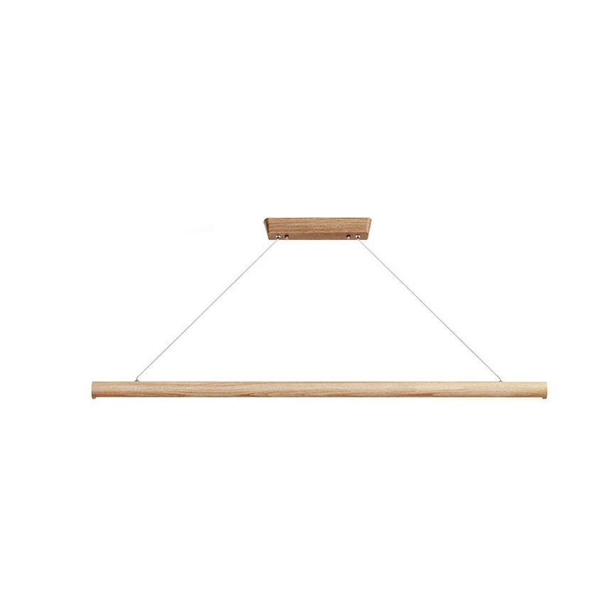 Lampadario LED a sospensione con filo LED/22W/230V 4000K 120 cm cenere/legno solido