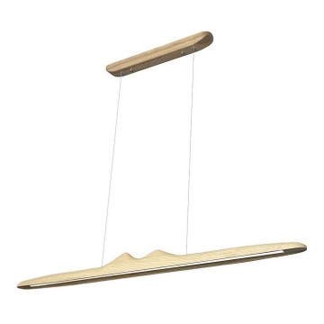 Lampadario LED a sospensione con filo LED/22W/230V 4000K 120 cm cenere/legno solido