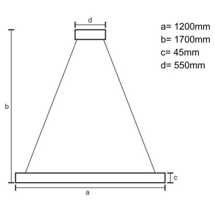 Lampadario LED a sospensione con filo LED/22W/230V 4000K 120 cm pino/legno solido