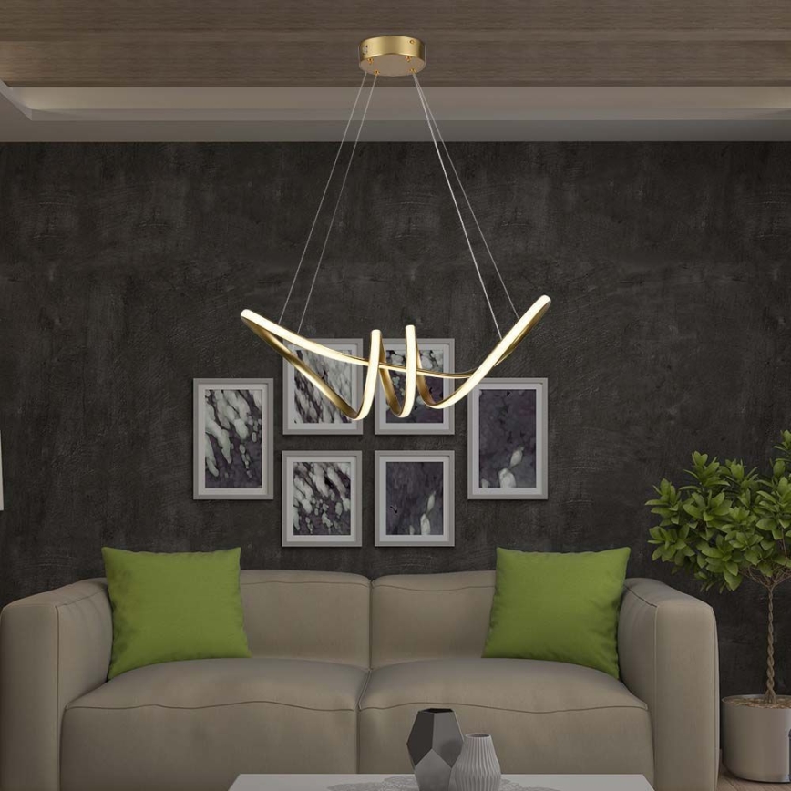 Lampadario LED a sospensione con filo LED/24W/230V 3000K oro