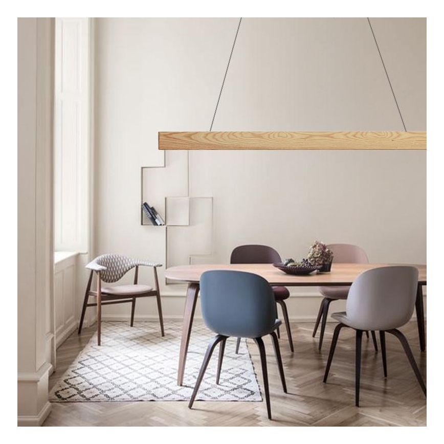 Lampadario LED a sospensione con filo LED/26W/230V 4000K 150 cm cenere/legno solido
