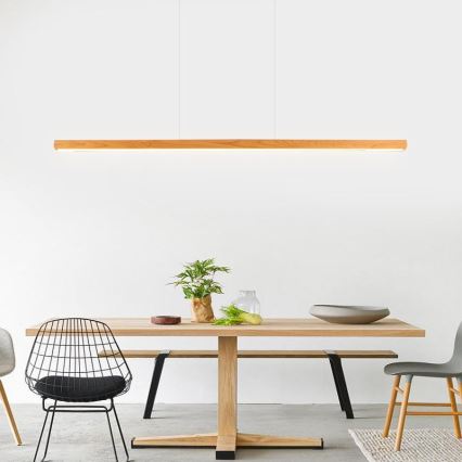 Lampadario LED a sospensione con filo LED/26W/230V 4000K 150 cm faggio/legno solido