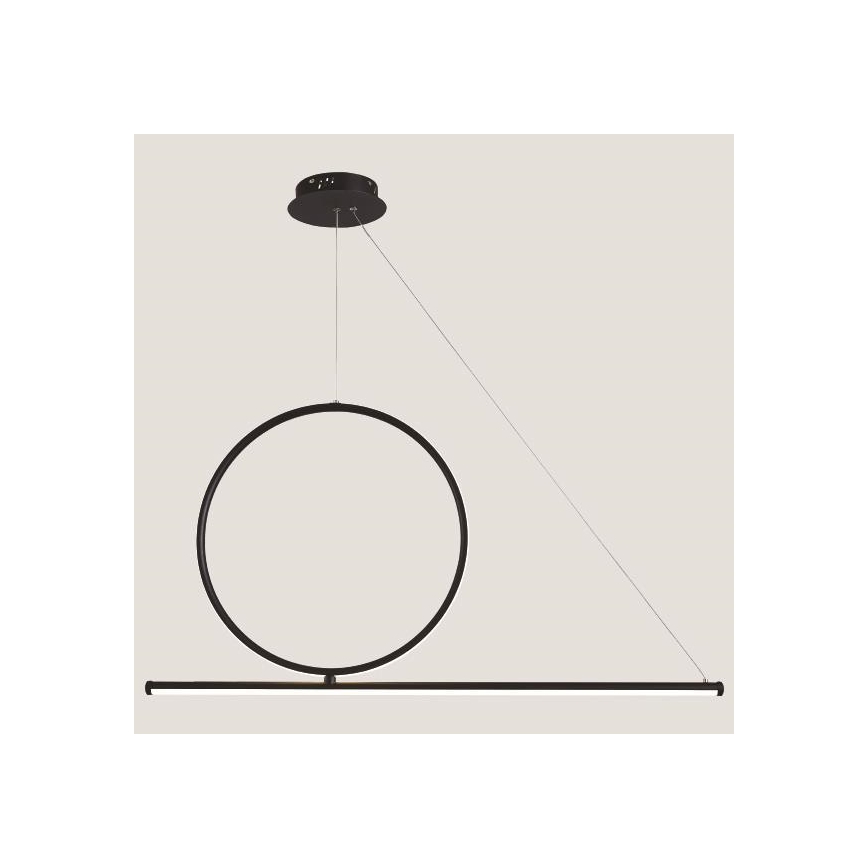 Lampadario LED a sospensione con filo LED/32W/230V 3000K nero