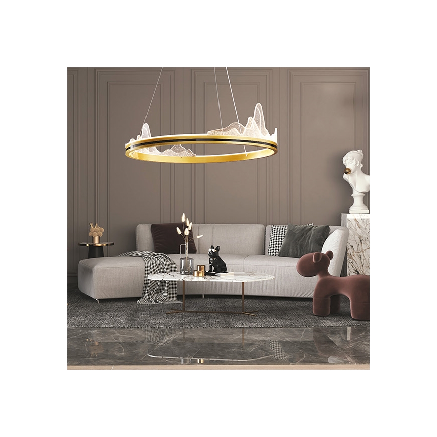 Lampadario LED a sospensione con filo LED/35W/230V 3000K oro