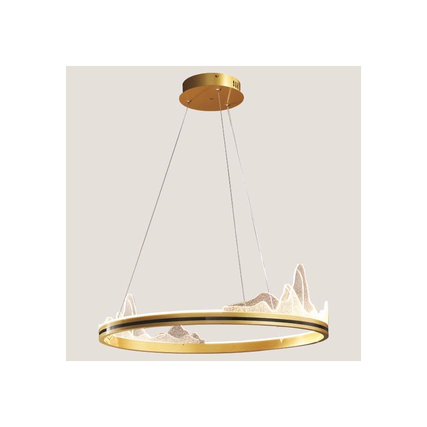 Lampadario LED a sospensione con filo LED/35W/230V 3000K oro