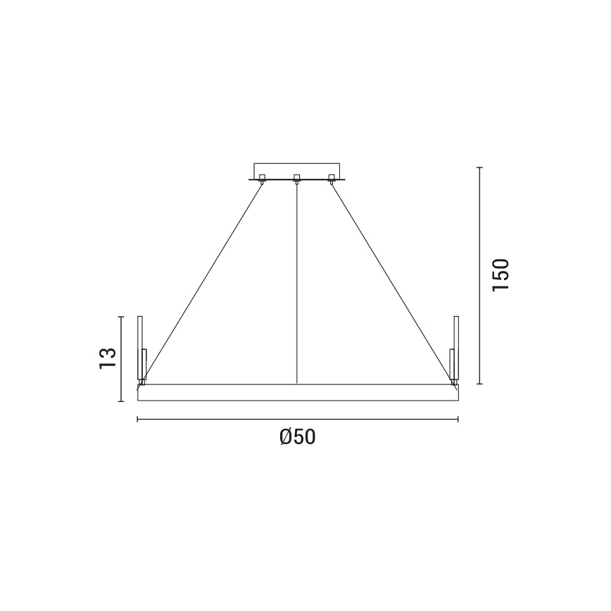 Lampadario LED a sospensione con filo LED/35W/230V 3000K oro