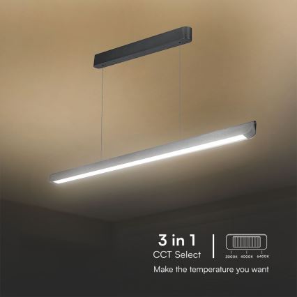 Lampadario LED a sospensione con filo LED/36W/230V 3000/4000/6400K antracite