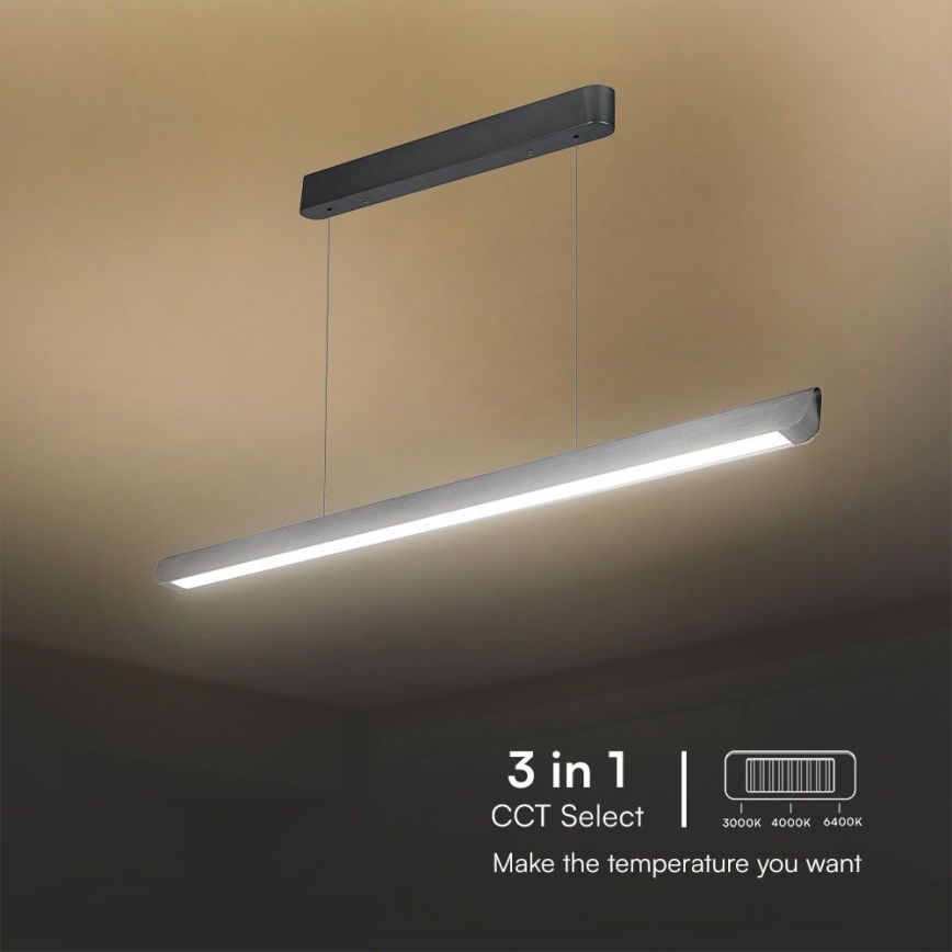 Lampadario LED a sospensione con filo LED/36W/230V 3000/4000/6400K antracite