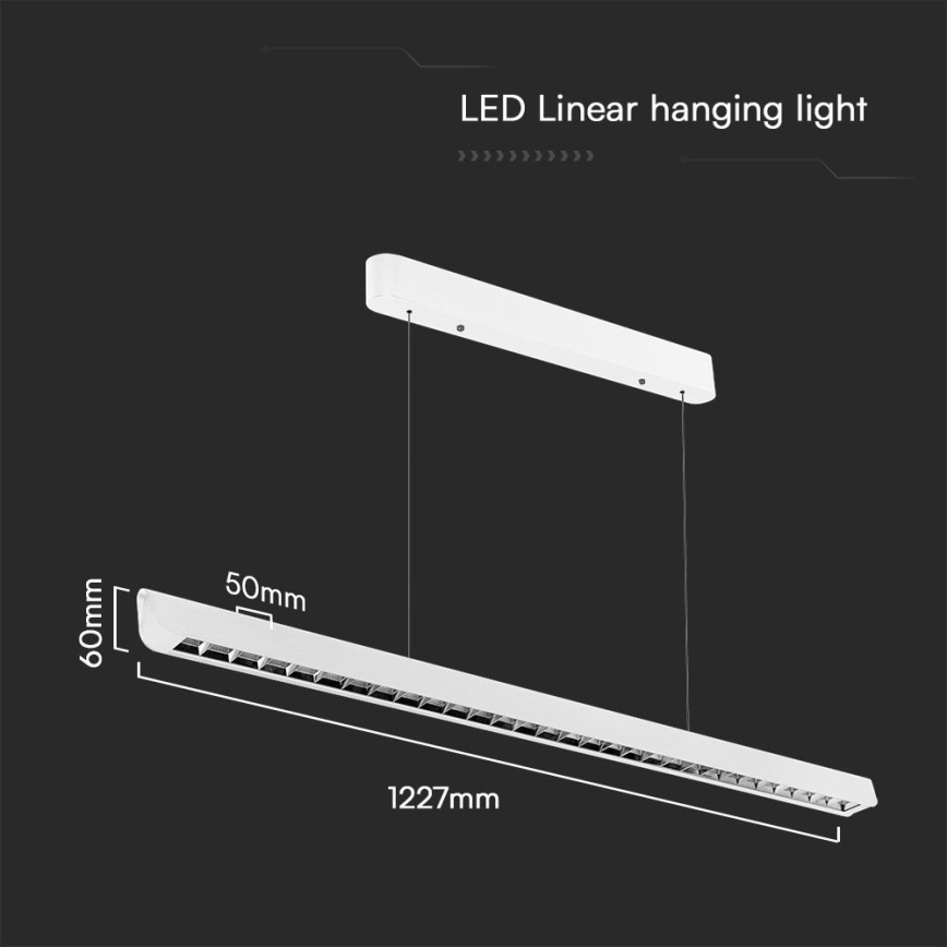 Lampadario LED a sospensione con filo LED/36W/230V 3000/4000/6400K bianco