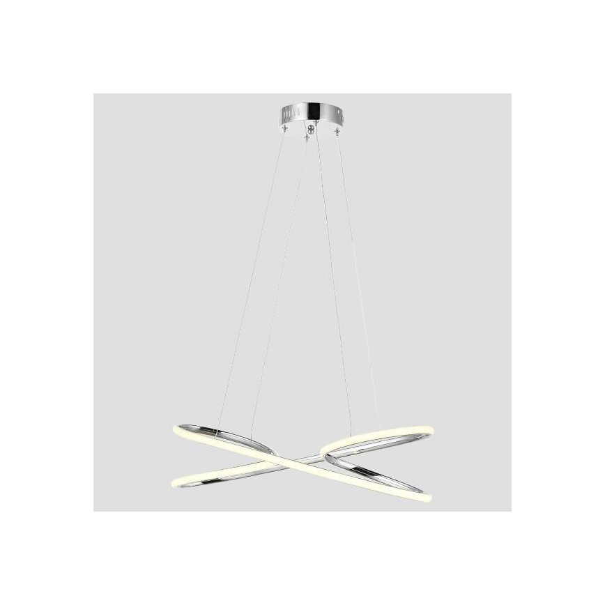 Lampadario LED a sospensione con filo LED/40W/230V 4000K cromo lucido