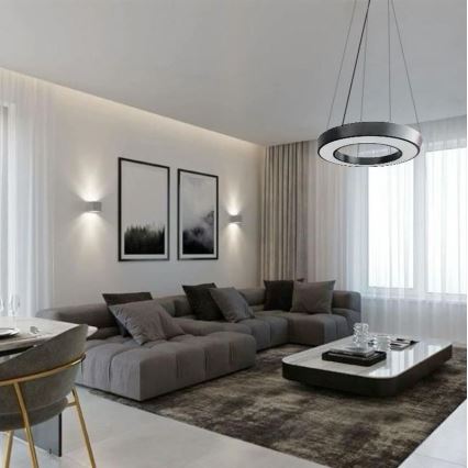 Lampadario LED a sospensione con filo LED/40W/230V 4000K diametro 80 cm