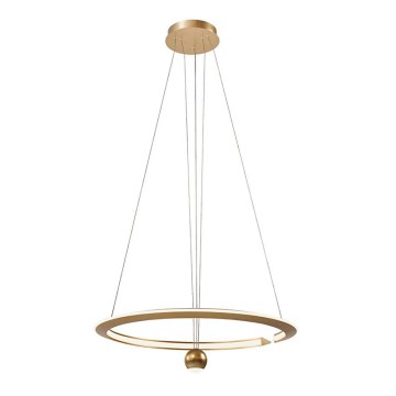 Lampadario LED a sospensione con filo LED/45W/230V 3000K diametro 62 cm oro
