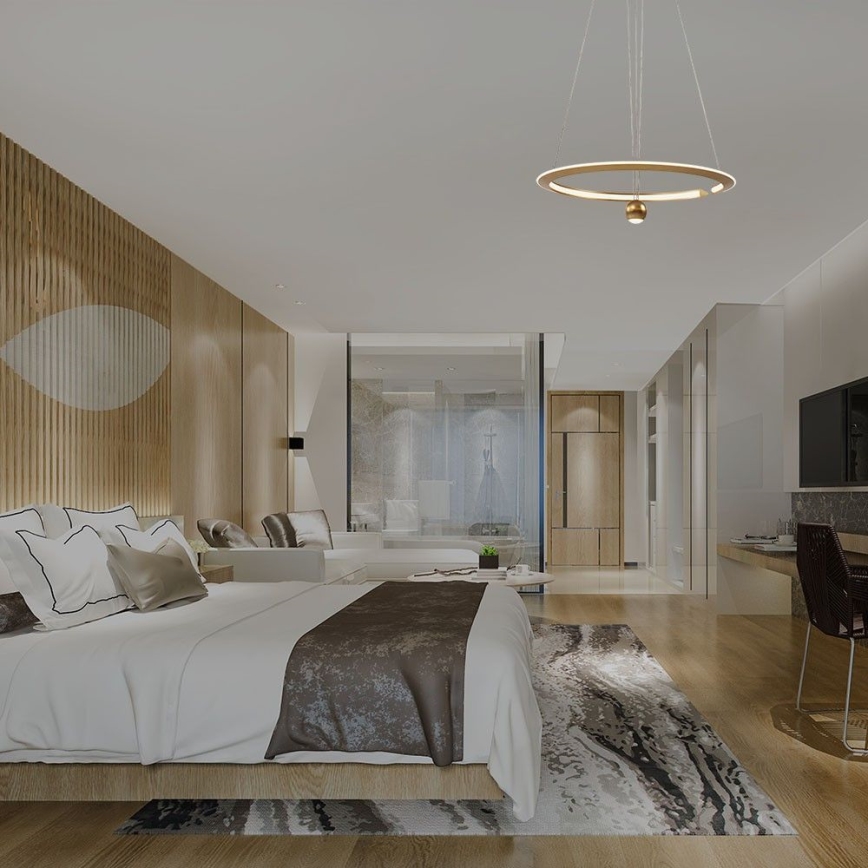 Lampadario LED a sospensione con filo LED/45W/230V 3000K diametro 62 cm oro