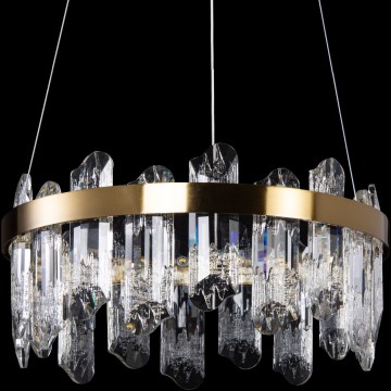Lampadario LED a sospensione con filo LED/50W/230V diametro 40 cm oro