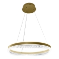 Lampadario LED a sospensione con filo LED/52W/230V diametro 60 cm oro