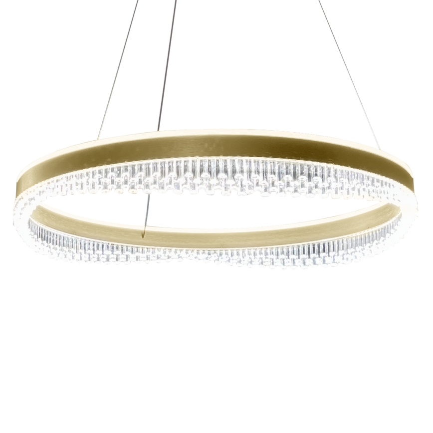 Lampadario LED a sospensione con filo LED/52W/230V diametro 60 cm oro