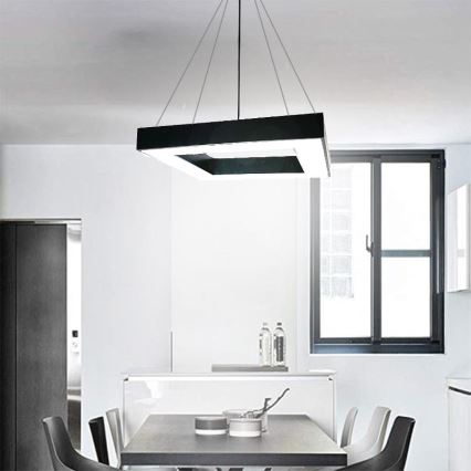Lampadario LED a sospensione con filo LED/55W/230V 4000K 80x80 cm