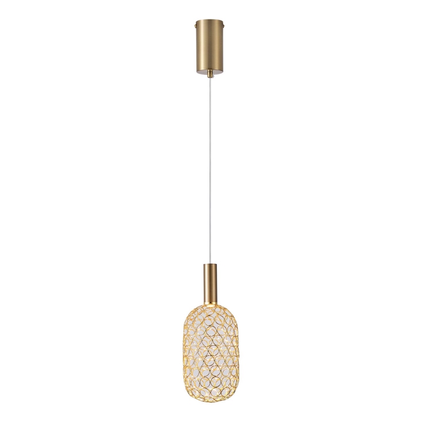 Lampadario LED a sospensione con filo LED/6,3W/230V 3000K oro diametro 13 cm