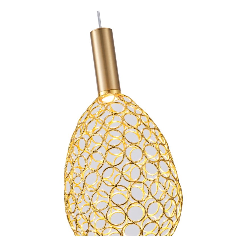 Lampadario LED a sospensione con filo LED/6,3W/230V 3000K oro diametro 14 cm