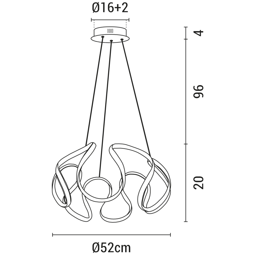 Lampadario LED a sospensione con filo LED/60W/230V 3000K bianco