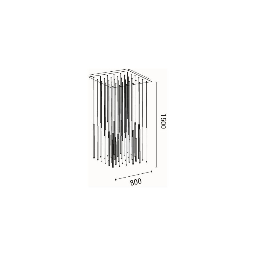 Lampadario LED a sospensione con filo LED/72W/230V 3000K