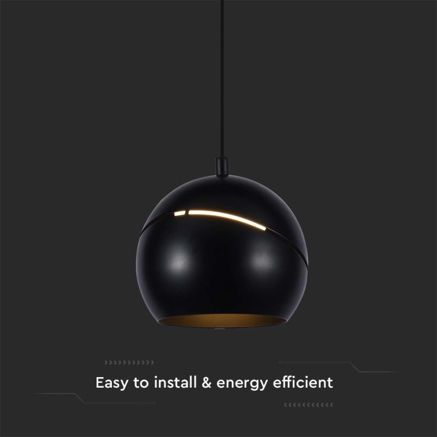 Lampadario LED a sospensione con filo LED/8,5W/230V 3000K nero