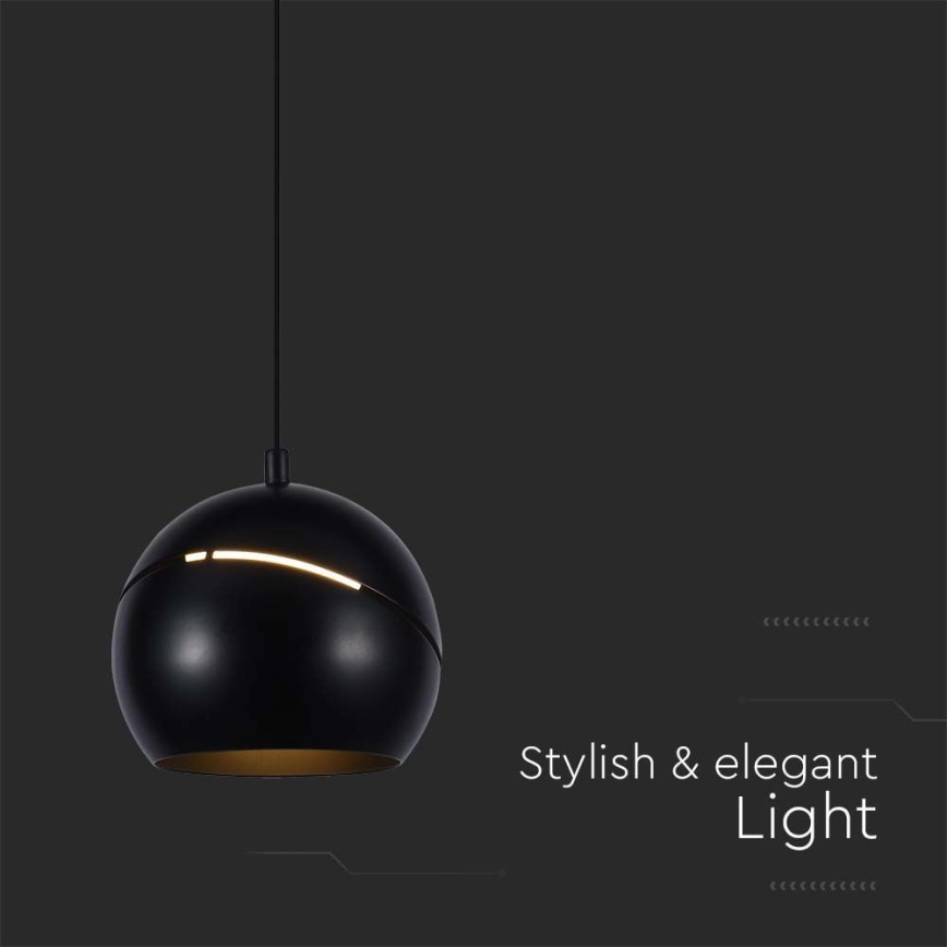 Lampadario LED a sospensione con filo LED/8,5W/230V 3000K nero