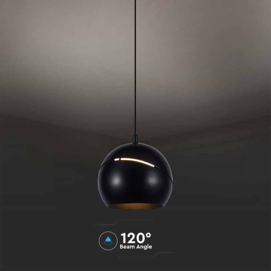 Lampadario LED a sospensione con filo LED/8,5W/230V 3000K nero