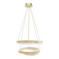 Lampadario LED a sospensione con filo LED/85W/230V diametro 60 cm oro