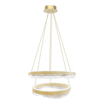 Lampadario LED a sospensione con filo LED/85W/230V diametro 60 cm oro