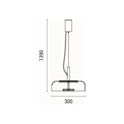 Lampadario LED a sospensione con filo LED/8W/230V 3000K diametro 30 cm