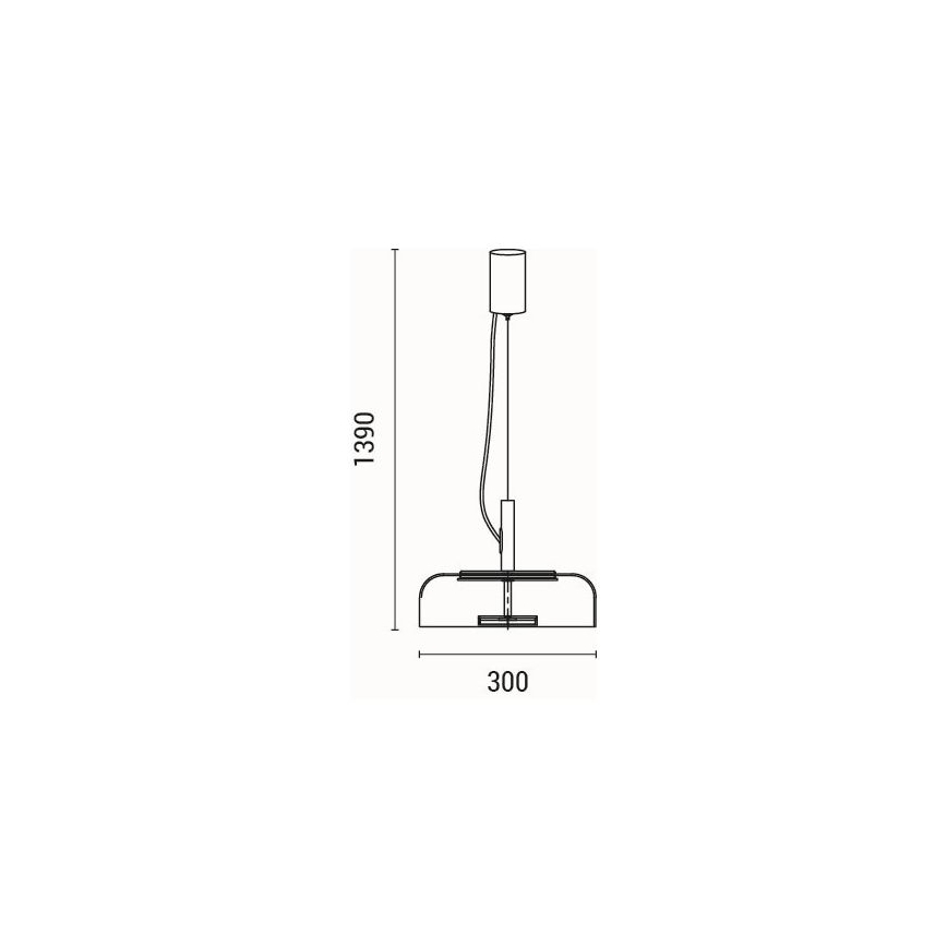 Lampadario LED a sospensione con filo LED/8W/230V 3000K diametro 30 cm