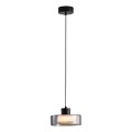 Lampadario LED a sospensione con filo LED/8W/230V 3000K nero/fumé pr. 20 cm