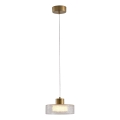 Lampadario LED a sospensione con filo LED/8W/230V 3000K oro/limpido pr. 20 cm