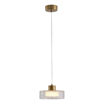 Lampadario LED a sospensione con filo LED/8W/230V 3000K oro/limpido pr. 20 cm