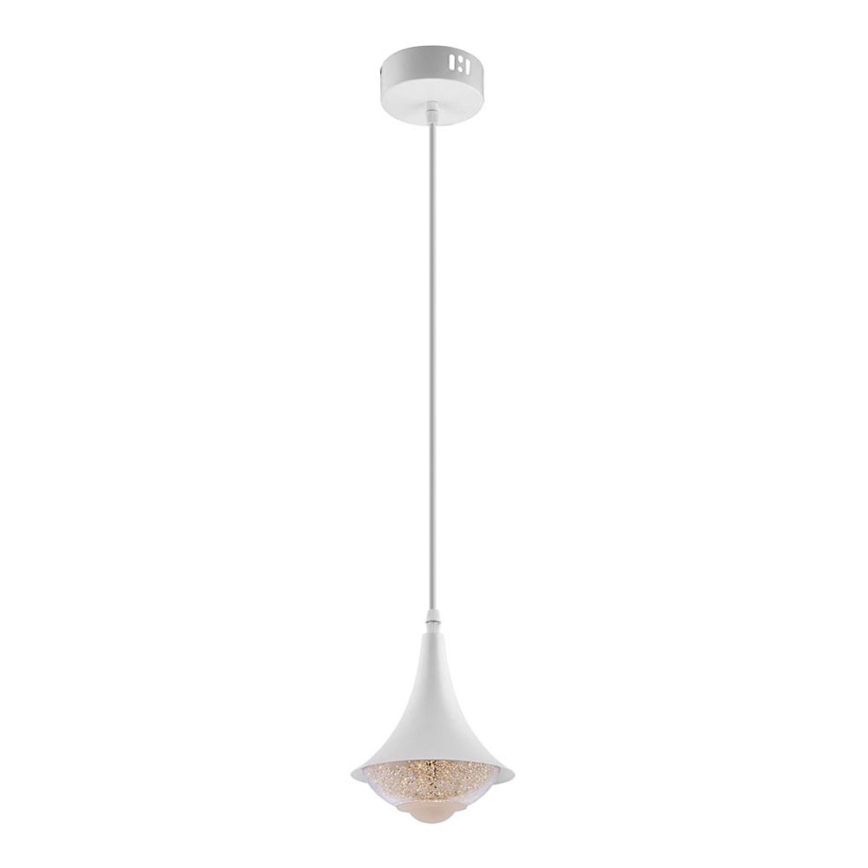 Lampadario LED a sospensione con filo LED/9W/230V diametro 14 cm bianco