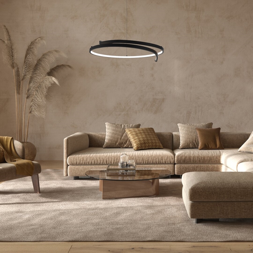 Lampadario LED a sospensione con filo LORENZO LED/35W/230V nero