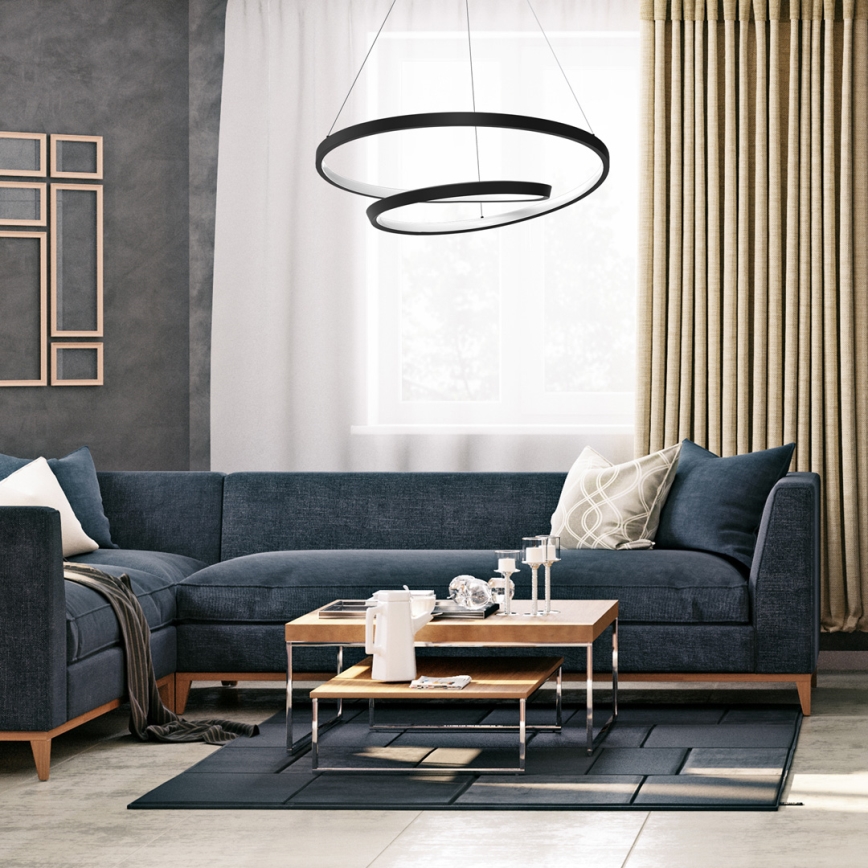 Lampadario LED a sospensione con filo LUCERO LED/48W/230V nero