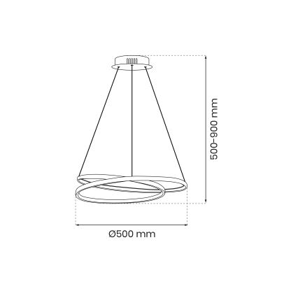 Lampadario LED a sospensione con filo LUCERO LED/48W/230V oro