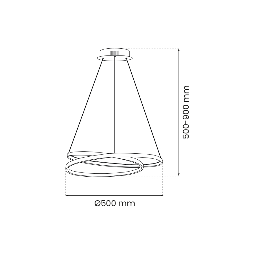 Lampadario LED a sospensione con filo LUCERO LED/48W/230V oro