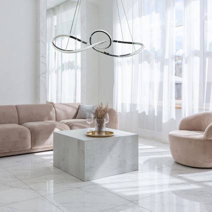 Lampadario LED a sospensione con filo MARCO LED/42W/230V cromo lucido